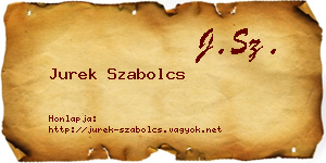Jurek Szabolcs névjegykártya